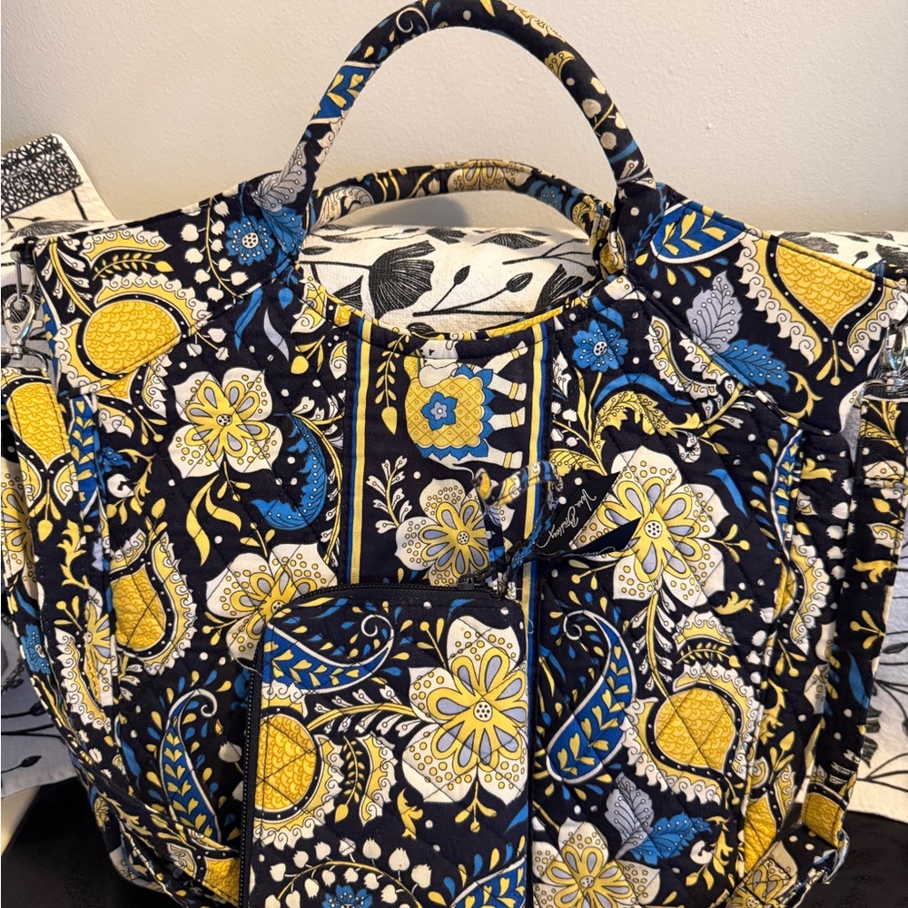Vera Bradley tote in the retired “Ellie Blue” pattern.  Wallet sold separately.